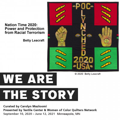 Nation Time 2020 : Contemporary Art Quilt by Betty Leacraft
